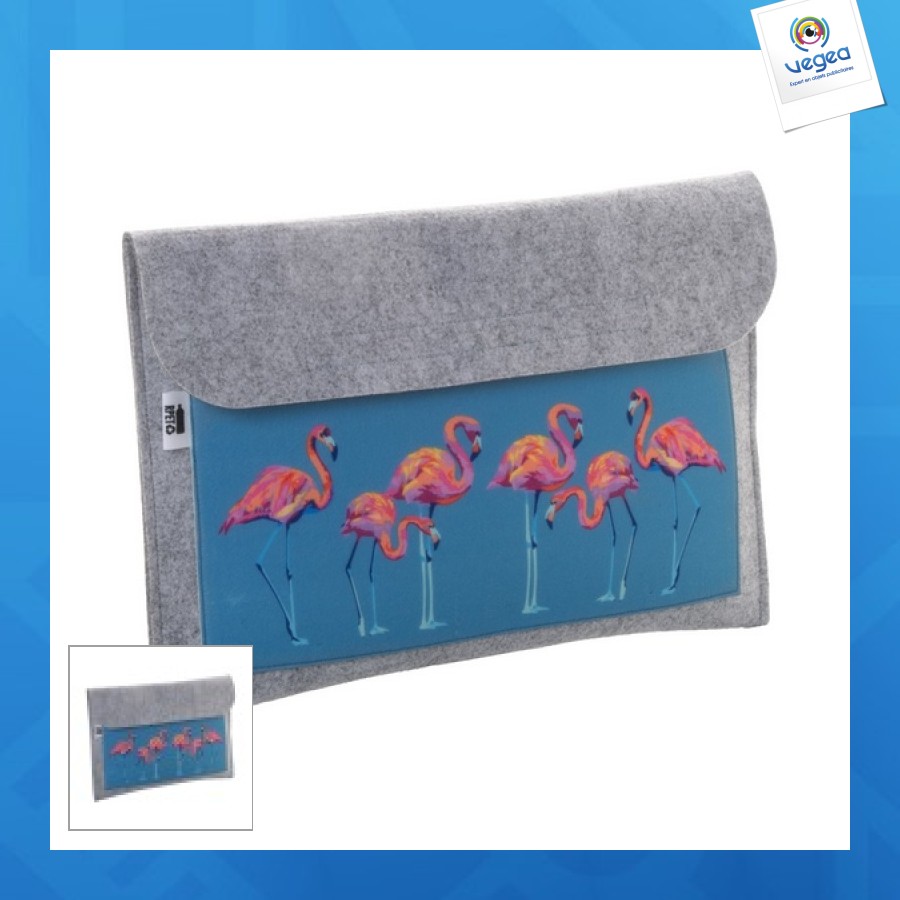 Pochette avec logo d'ordinateur portable personnalisée