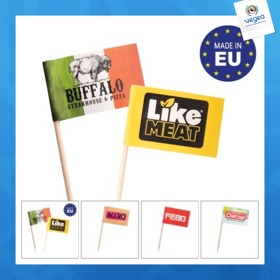 Pique cocktail personnalisable mini drapeau