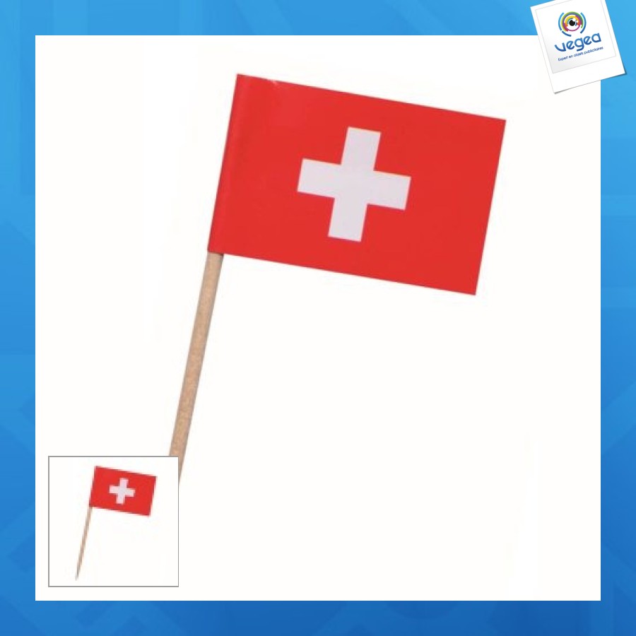 Pique drapeau publicitaire suisse