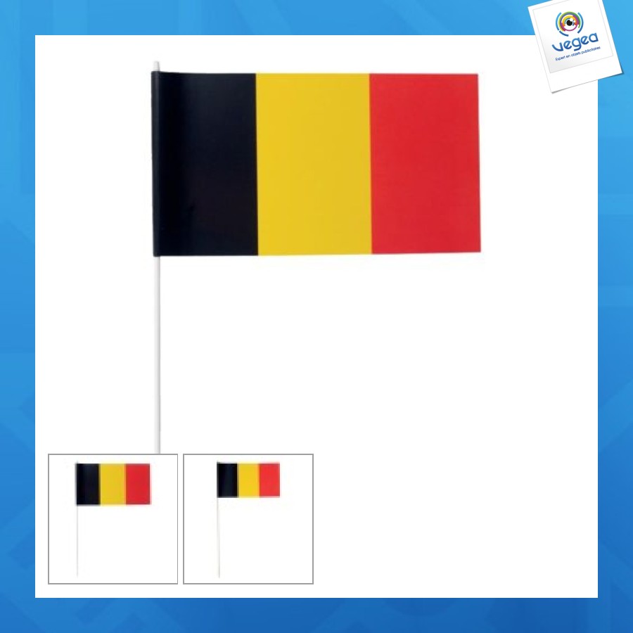 Petit drapeau avec logo belgique