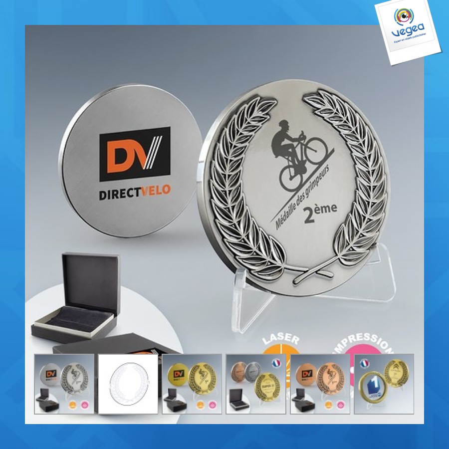Médaille publicitaire lauriers