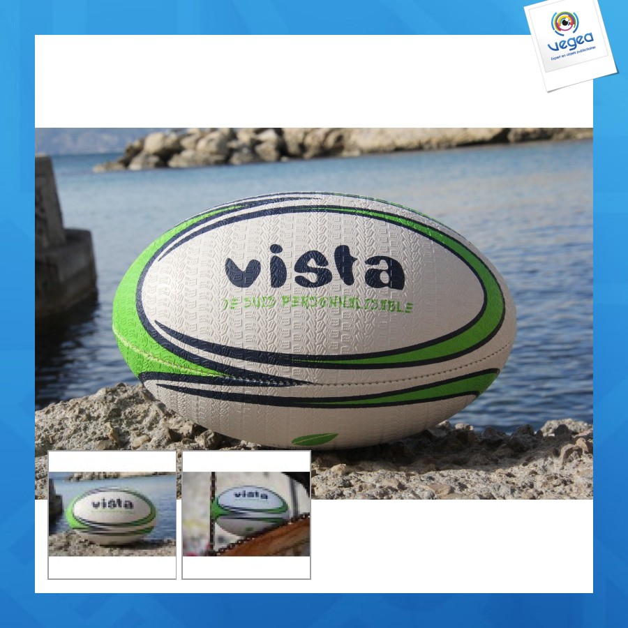 Ballon de rugby publicitaire t5 recyclé made in france