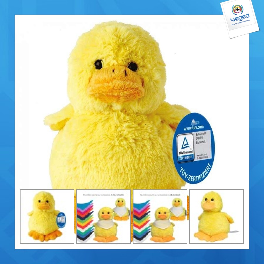 Peluche publicitaire poussin s