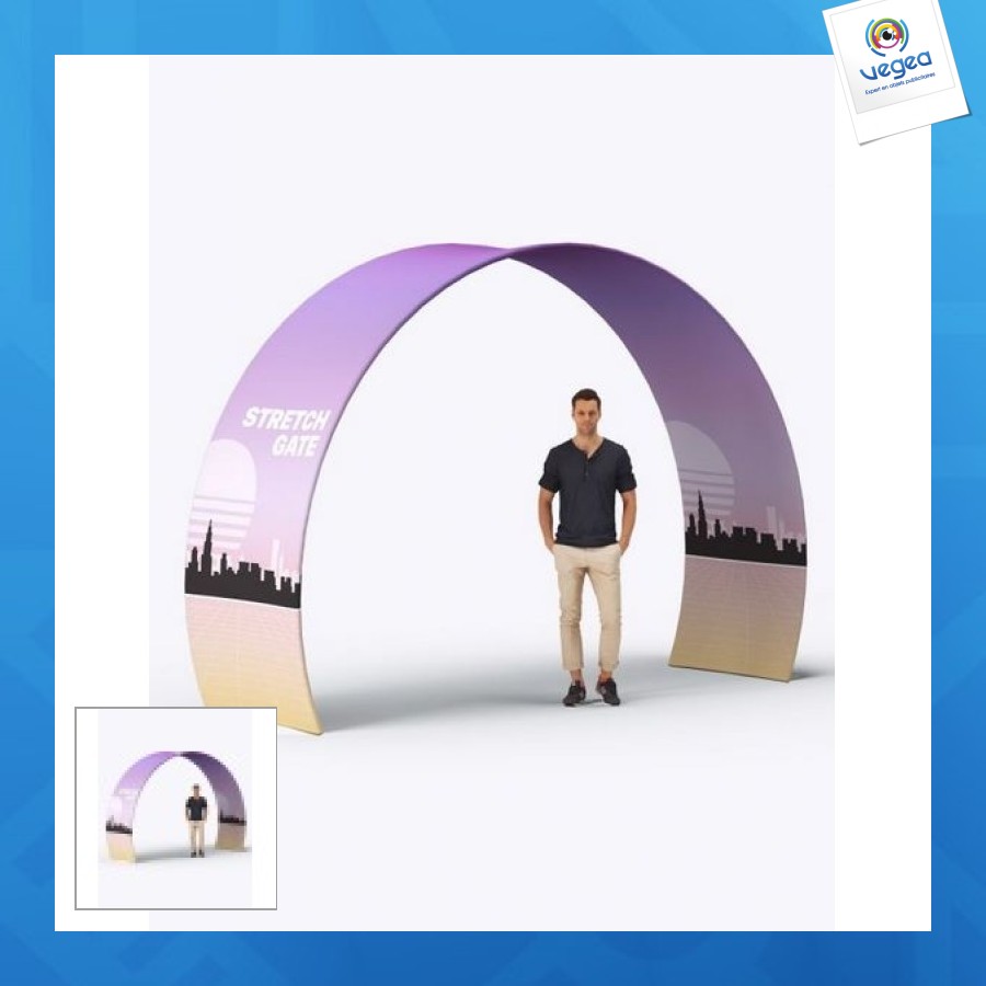 Arche personnalisable double en aluminium 347x245cm