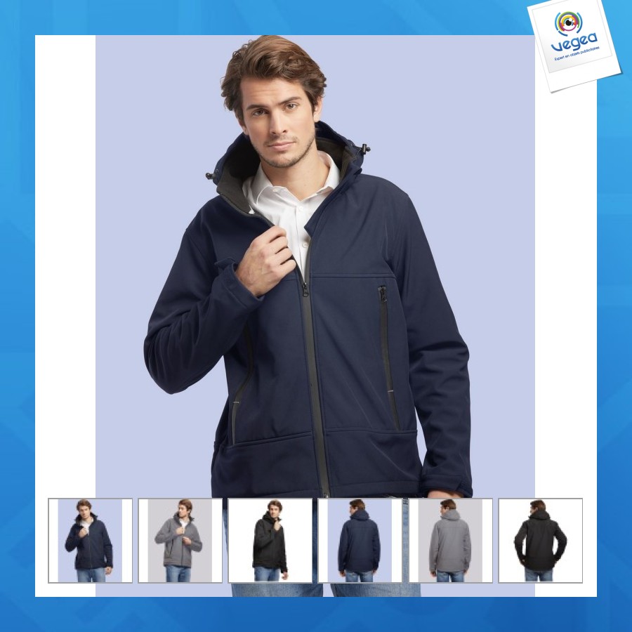 Blouson avec logo softshell homme rpet