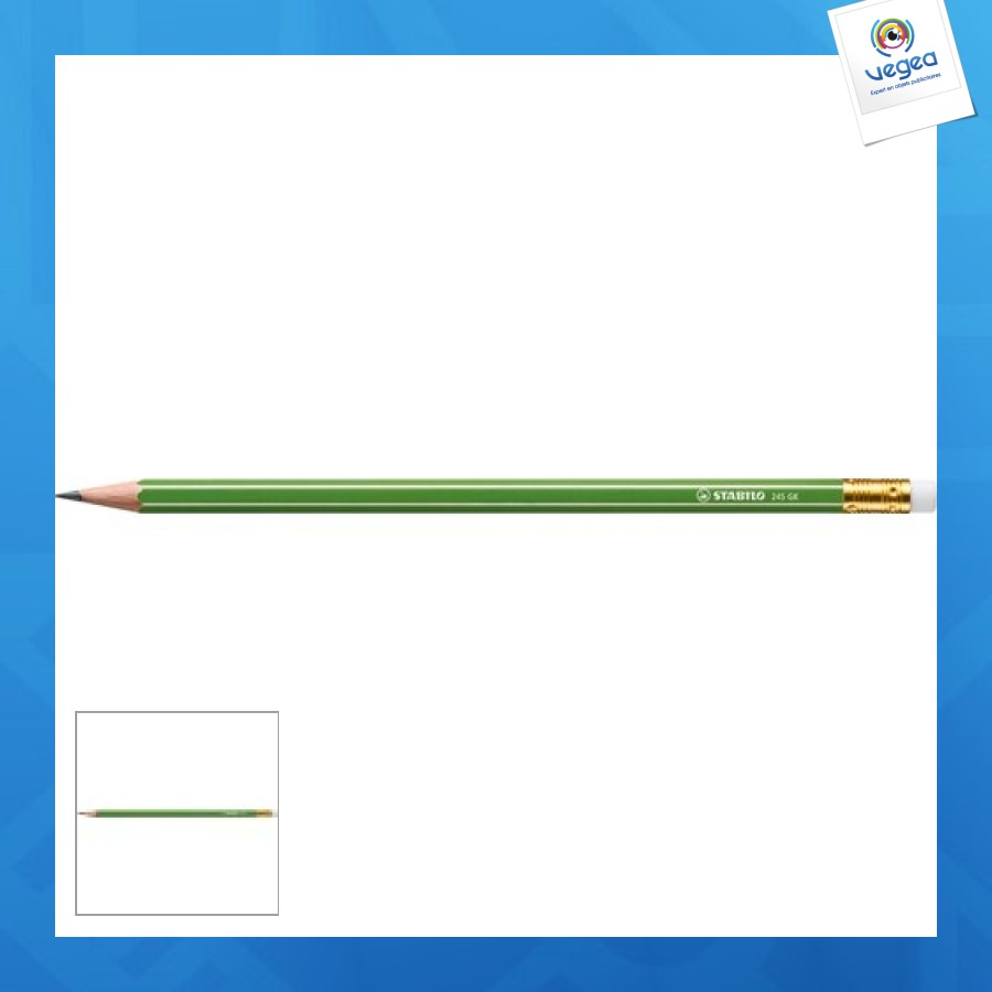 Stabilo avec logo greengraph crayon graphite avec bout gomme