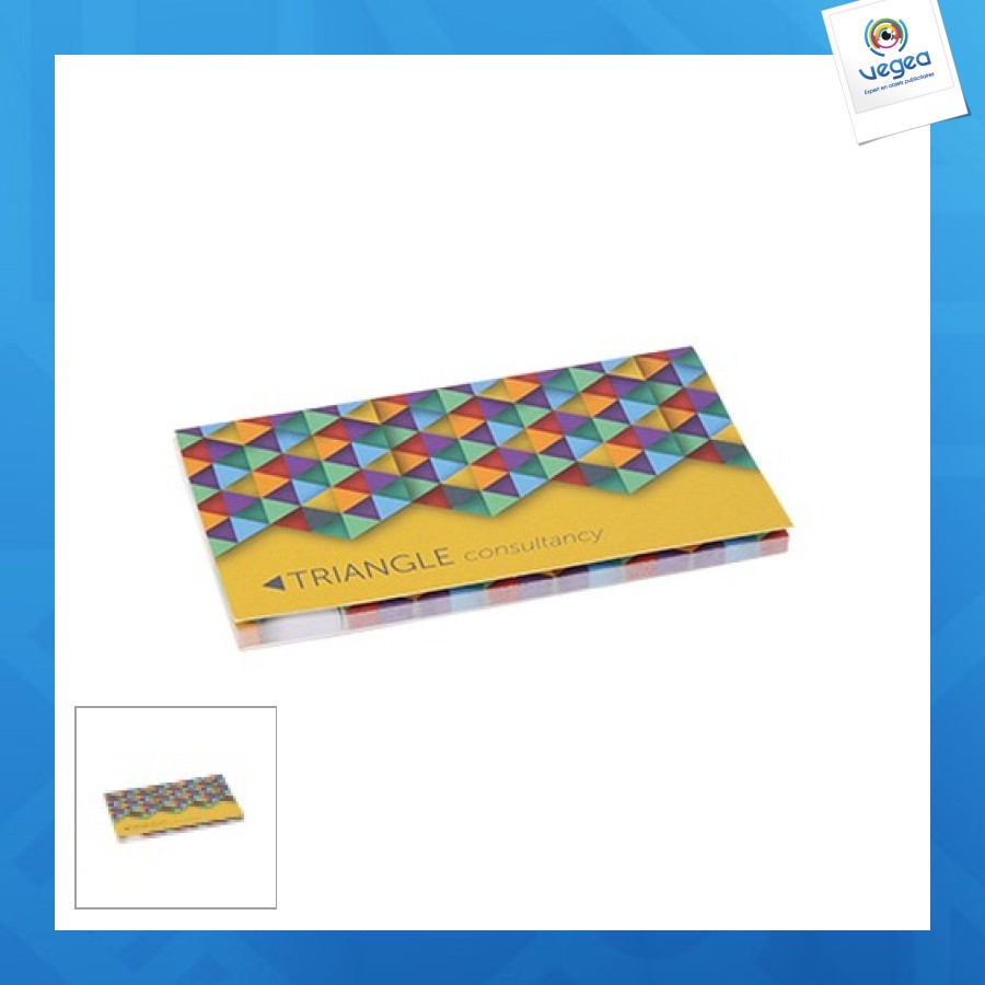 Bloc repositionnable avec couverture 2 en 1, 100 feuilles