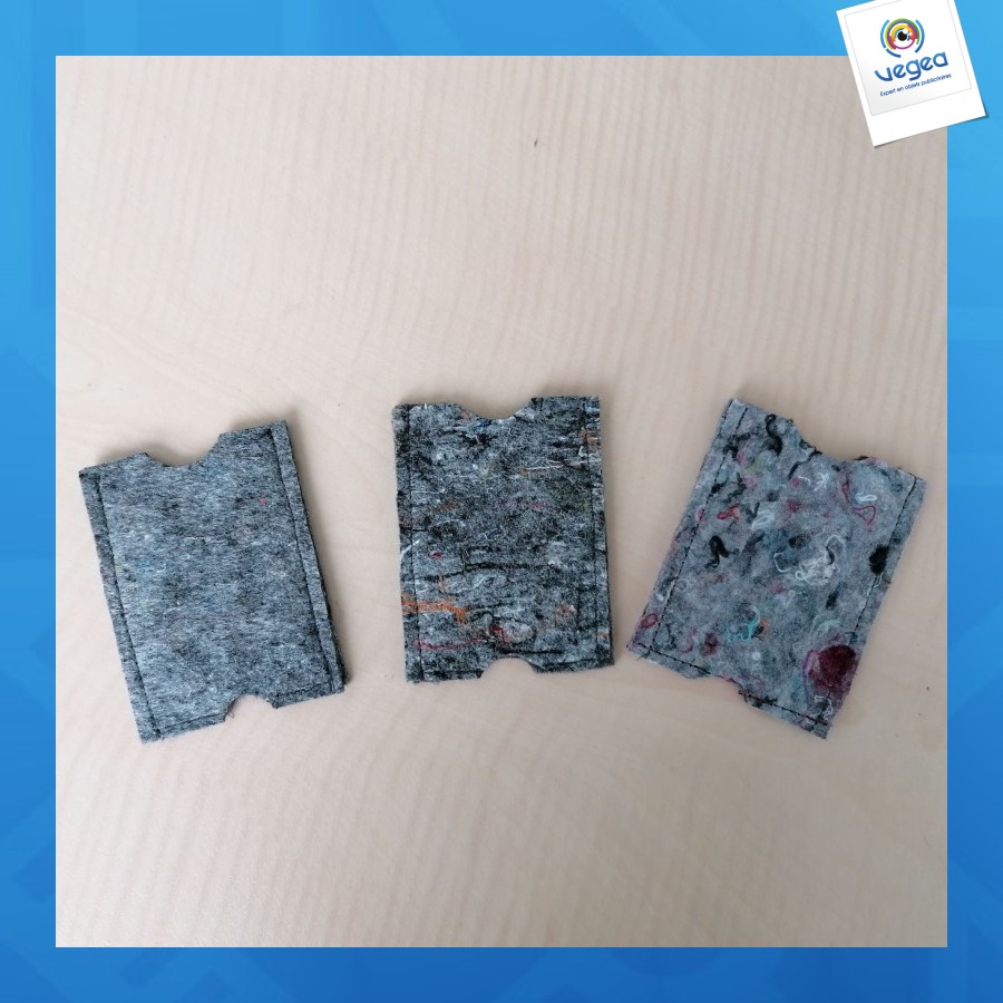Porte-cartes en feutre recyclé