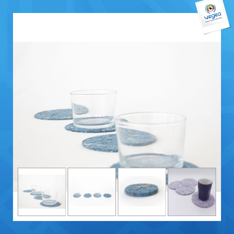 Sous-verres en feutre recyclé