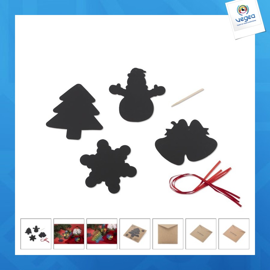 Pendentifs de sapin de noël personnalisable à gratter