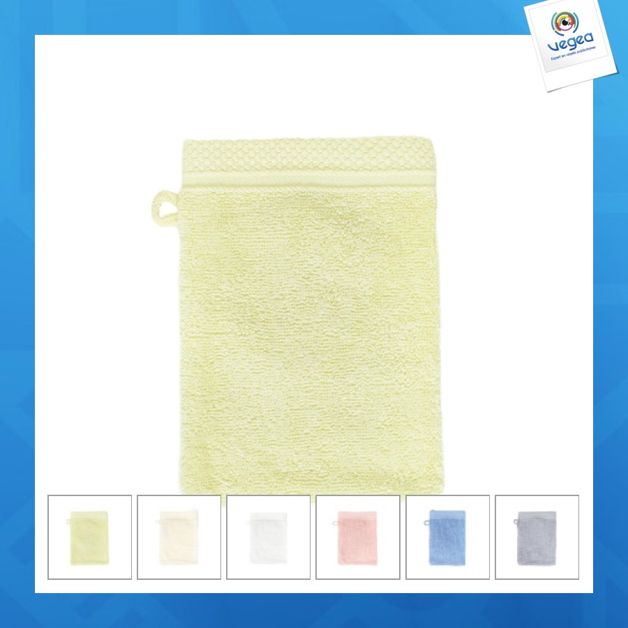 Gant de toilette personnalisable en bambou et coton