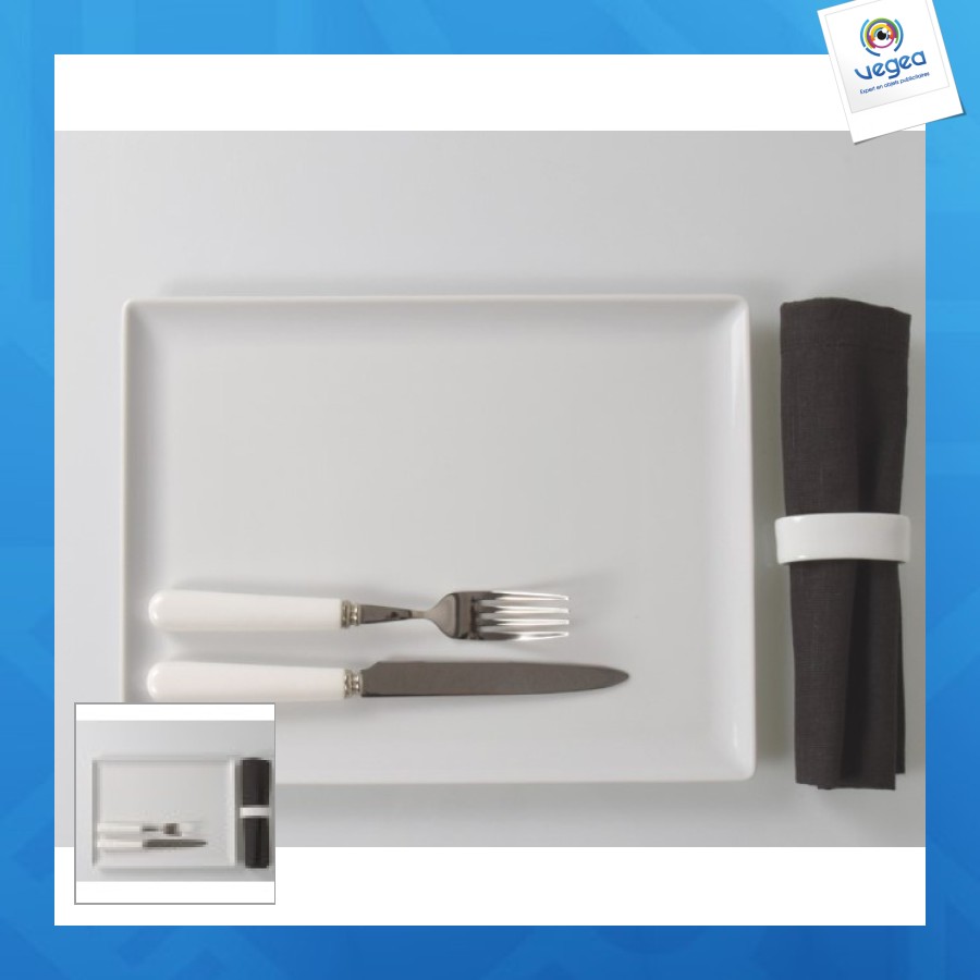 Assiette rectangulaire promotionnelle