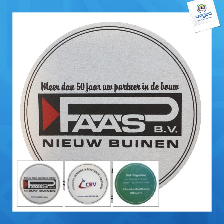 Sous-bock publicitaire rond 103mm