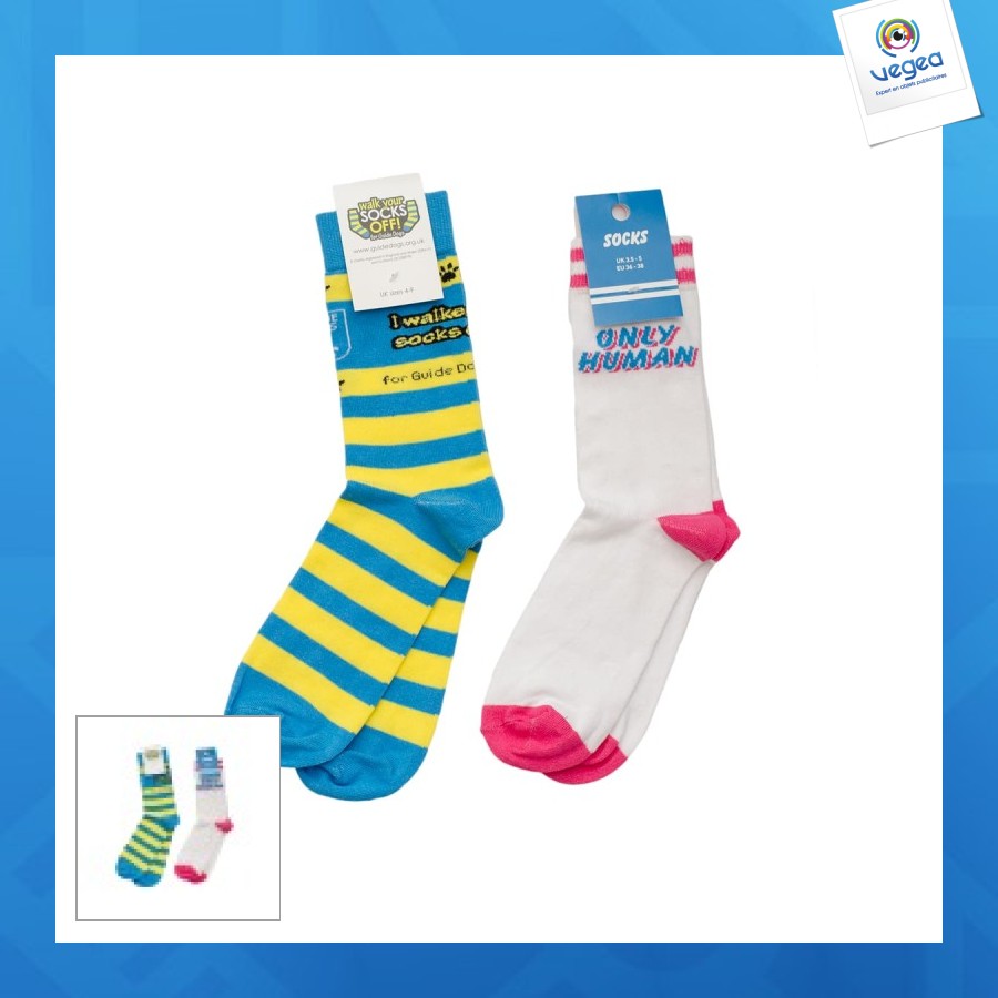 Chaussettes personnalisées en coton biologique