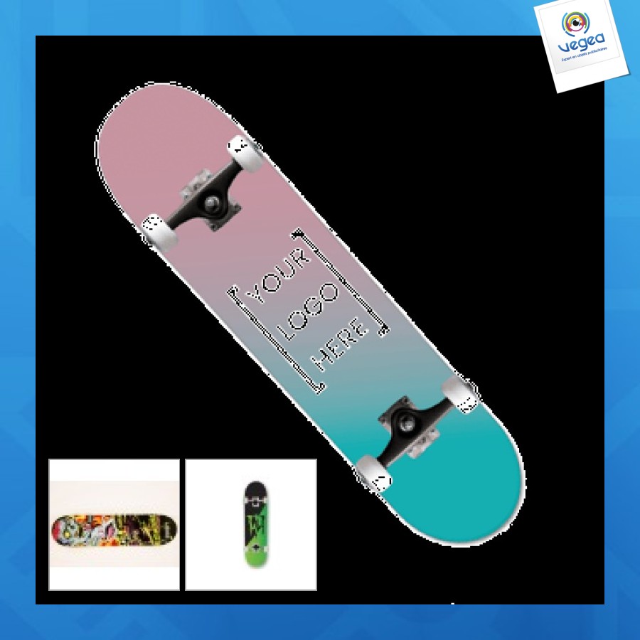 Skateboard publicitaire