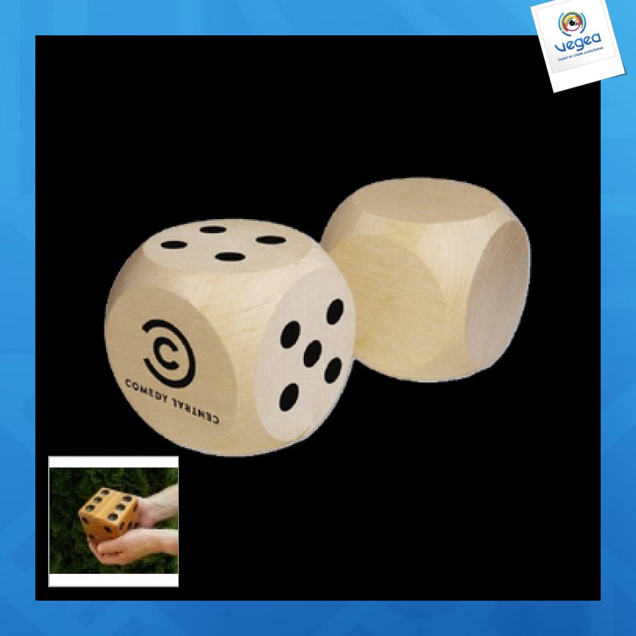 Dés personnalisables géants en bois