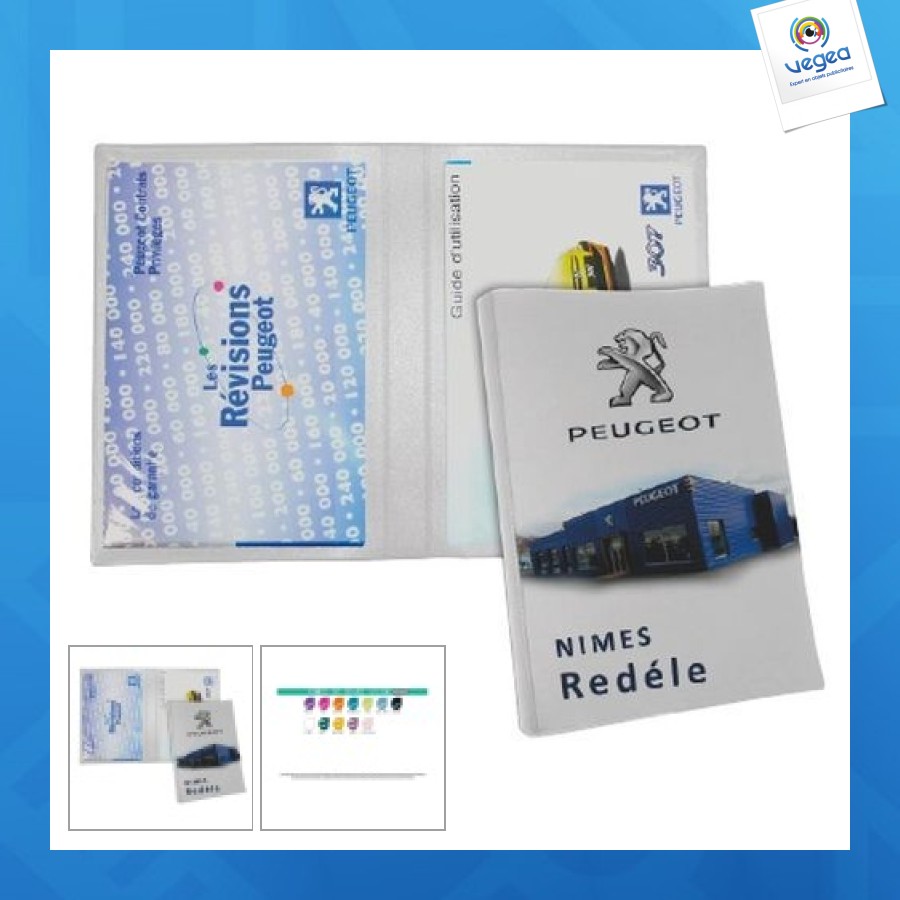 Pochette entretien 2 volets avec soufflet de 2 cm