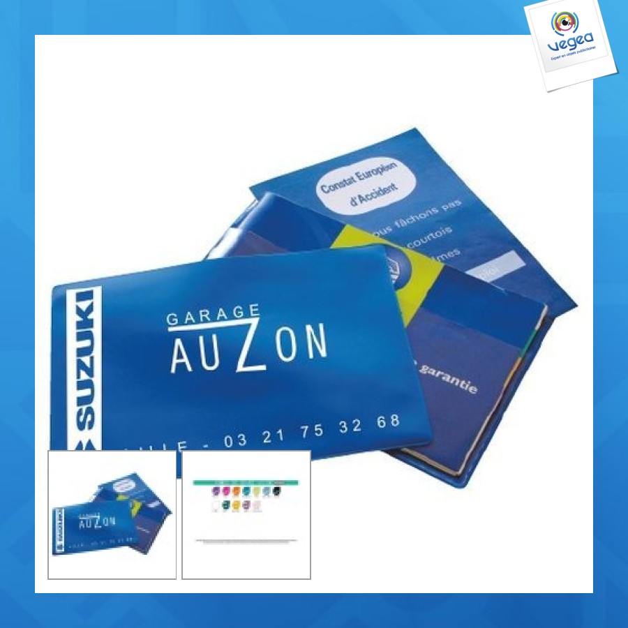 Pochette constat 1 volet dont 2 cristals