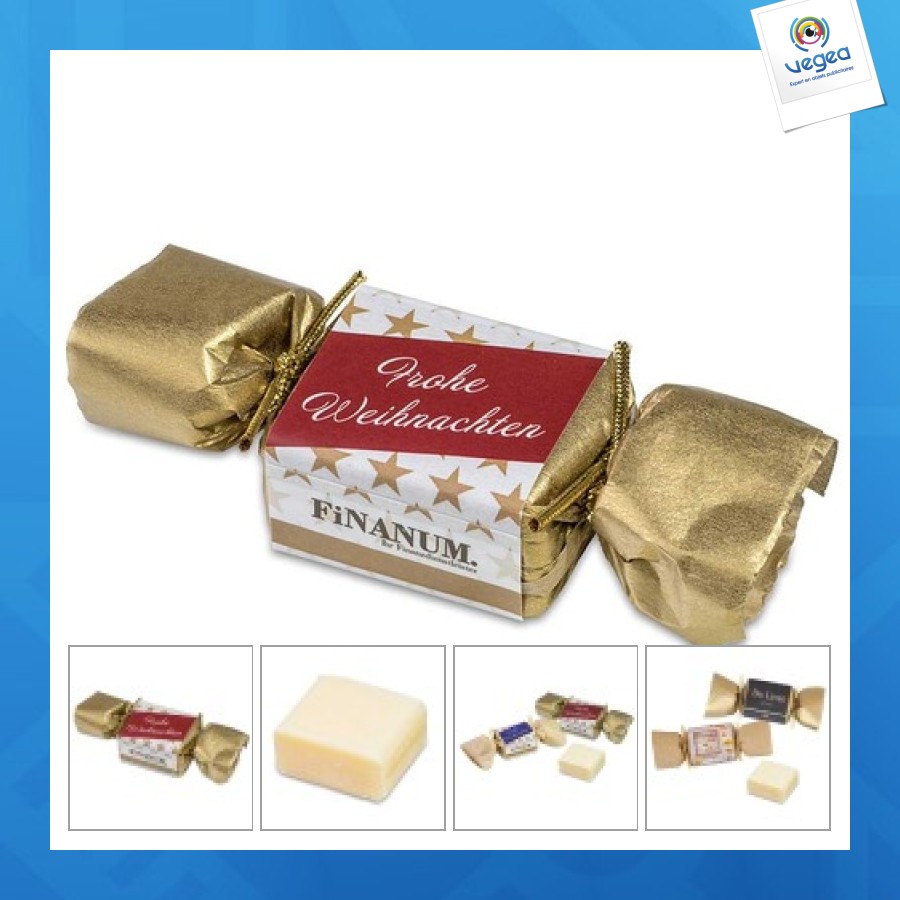 Mini savon personnalisé - cannelle-orange, sous papier doré - deluxe gold