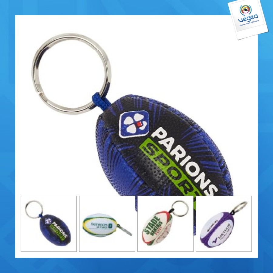 Porte-clés ballon de rugby promotionnel