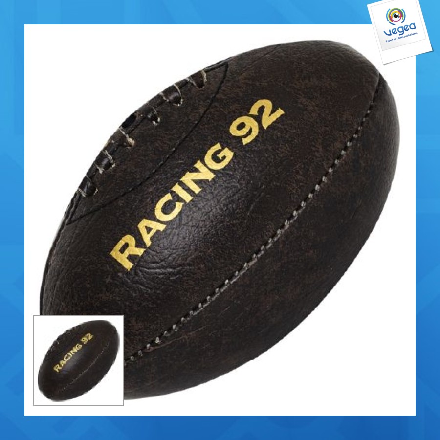 Mini ballon de rugby vintage publicitaire simili-cuir
