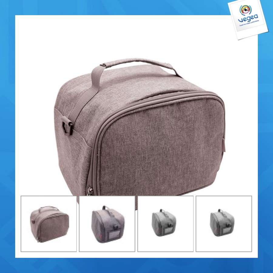 Sac à bento promotionnel isotherme 'nara', gris chiné rpet