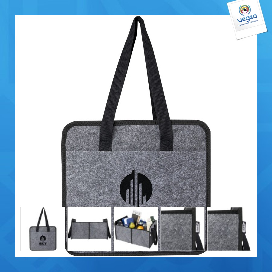 Rangement pliable pour voiture felta en feutre recyclé certifié grs