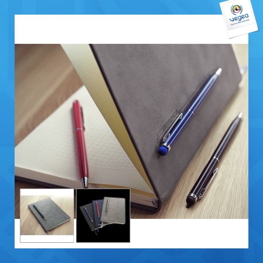 Carnet a5 en simili cuir avec stylo