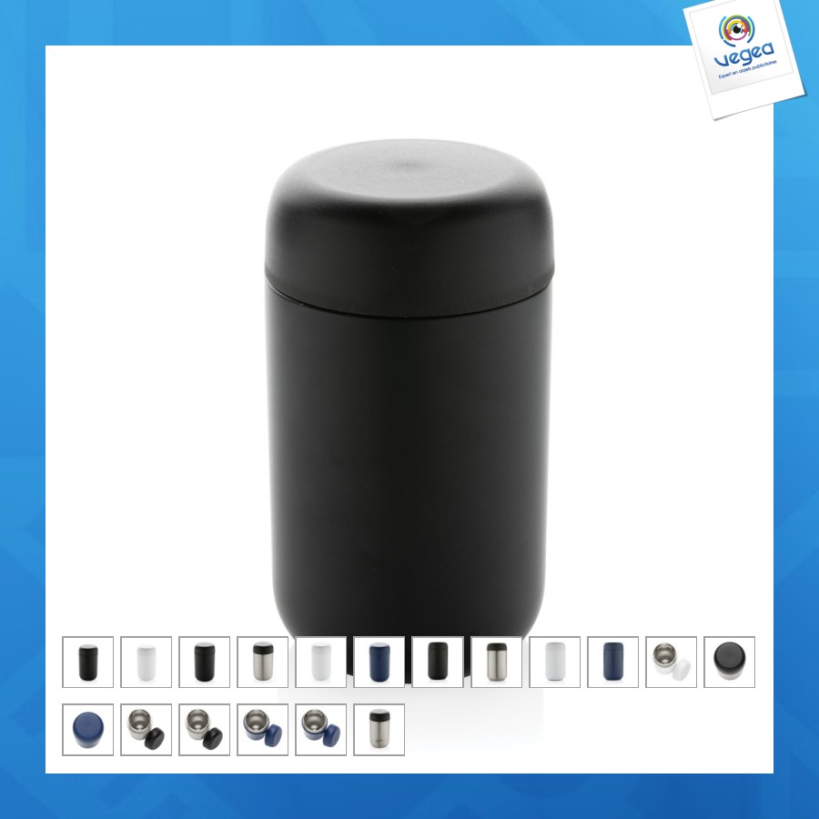 Mug isotherme en acier inoxydable recyclé personnalisé certifié rcs brew