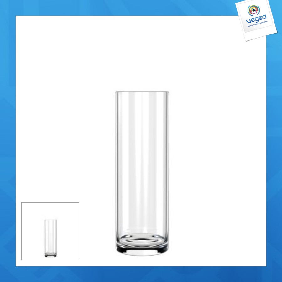Verre tube long drink transparent