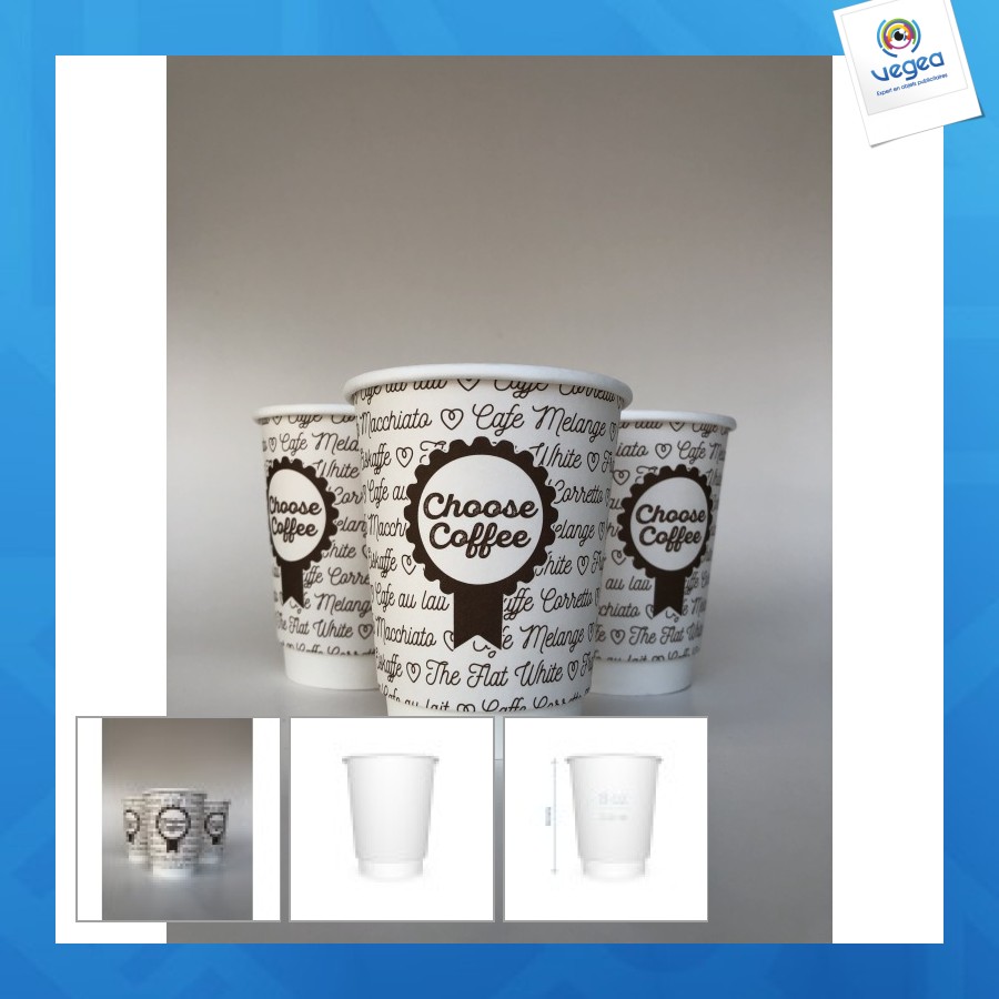 Gobelet personnalisé double paroi 220ml 8oz