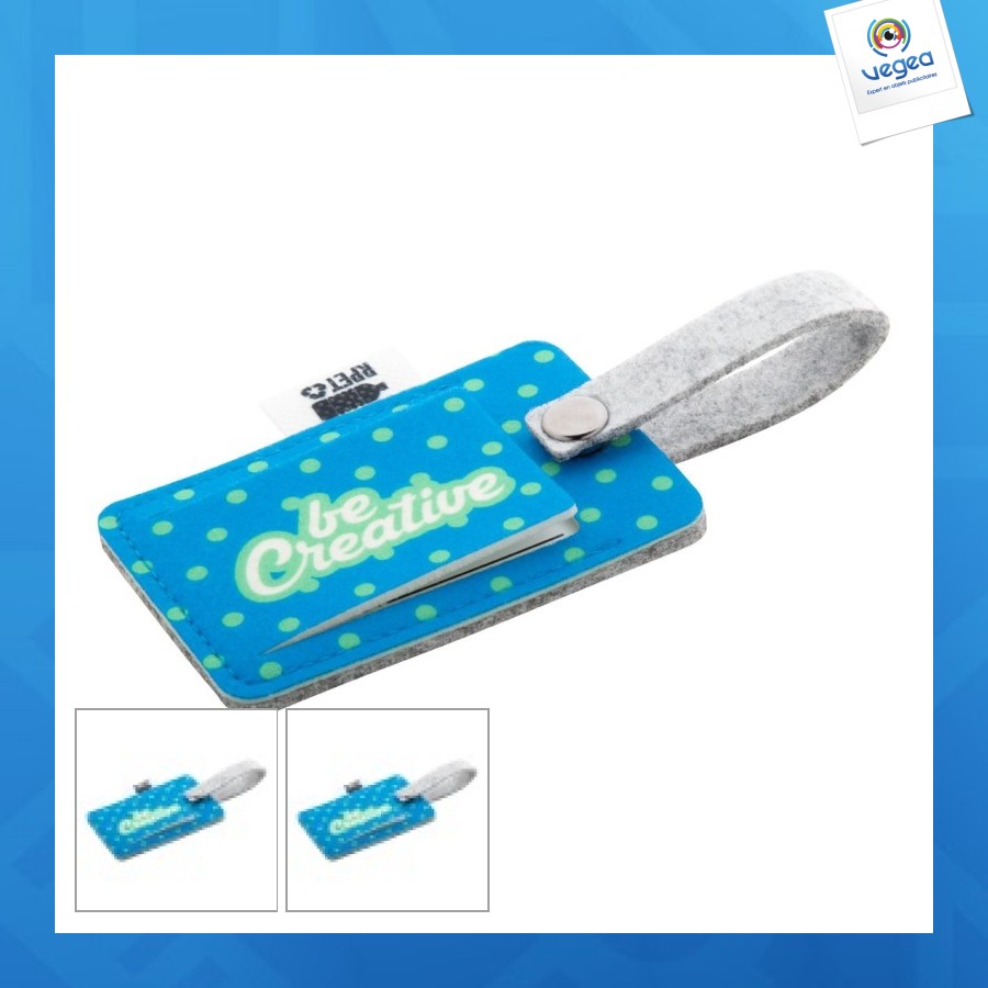 Creafelt tag étiquette de bagage rpet personnalisable