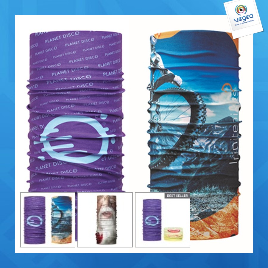 Foulard multifonctions quadri