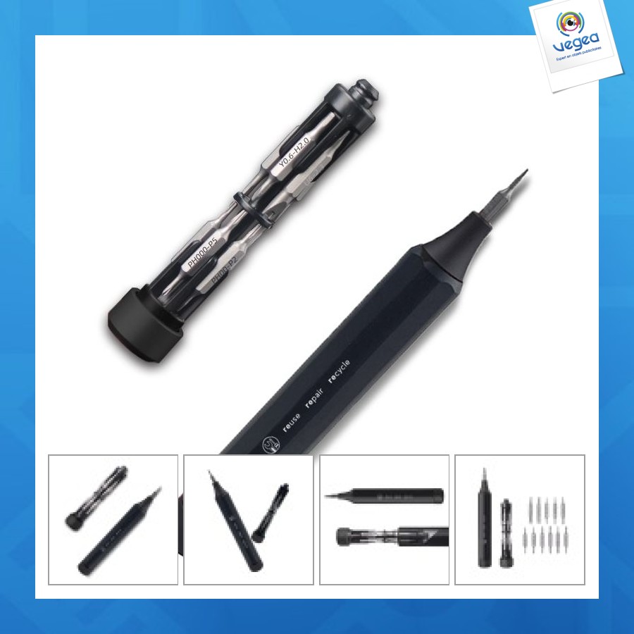 Kit de réparabilité tout-en-1 10 embouts