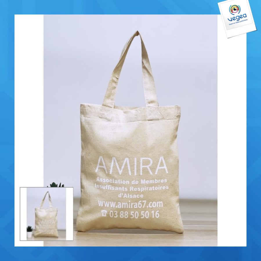 Tote bag promotionnel oekotex 22x26 140g/m²