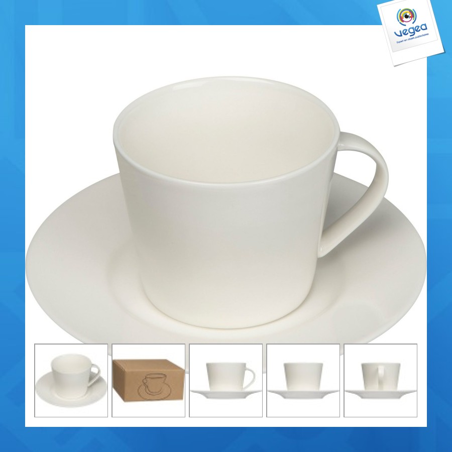 Tasse promotionnelle avec soucoupe 175ml