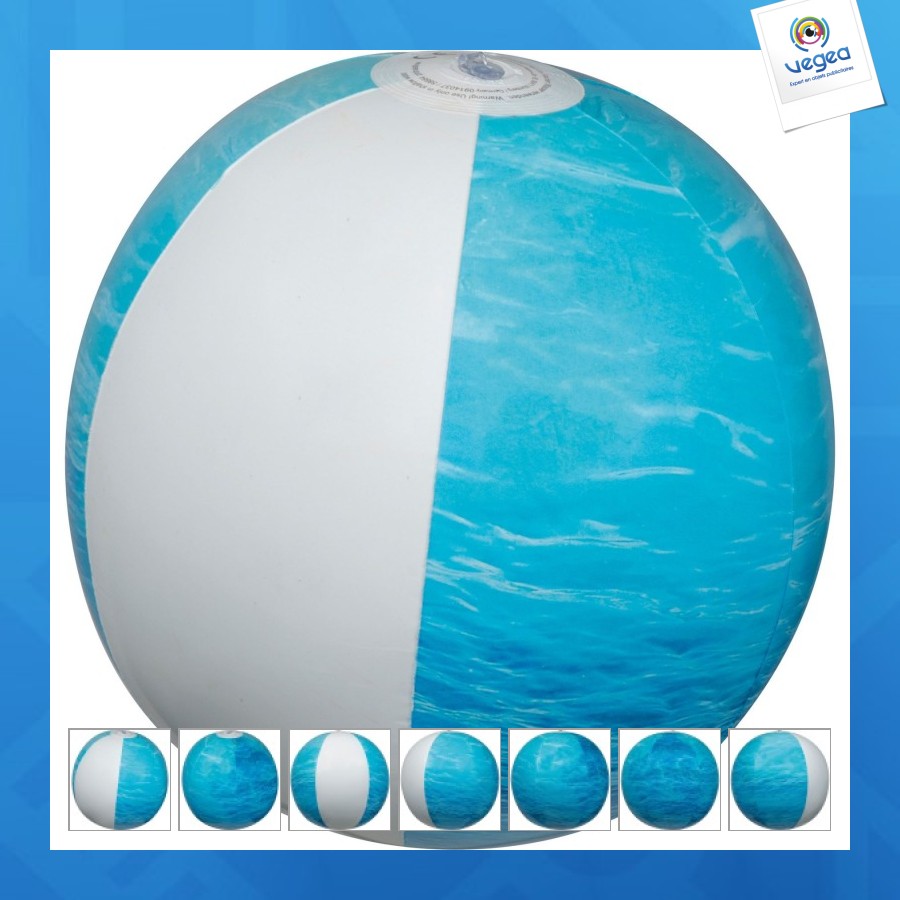 Ballon de plage personnalisable effet mer