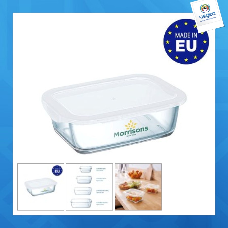 Lunchbox personnalisable en verre 80cl