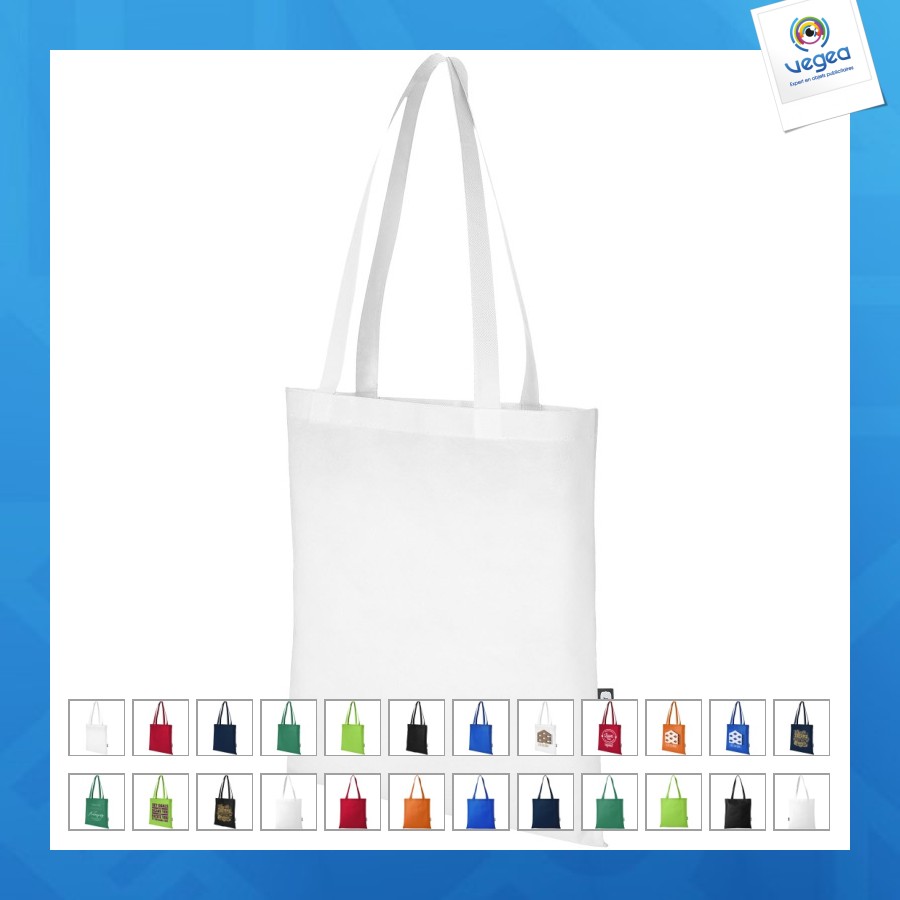 Sac publicitaire shopping convention zeus de 6l non tissé recyclé certifié grs