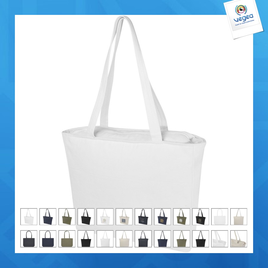 Sac promotionnel shopping weekender recyclé de 400g/m²