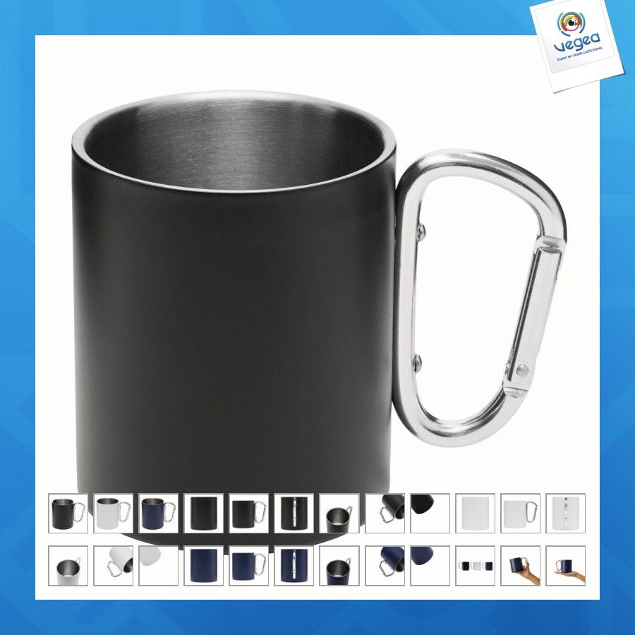 Mug personnalisable en acier inoxydable deep valley