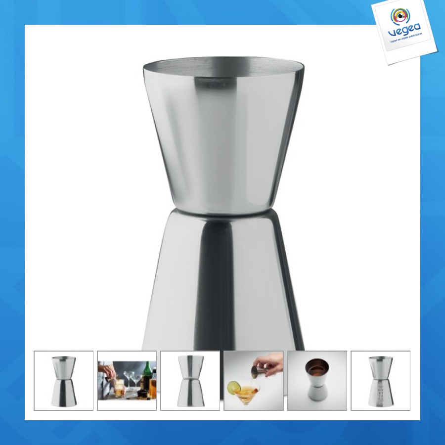 Verre doseur publicitaire acier inoxydable