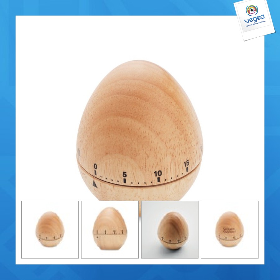 Minuteur en bois de pin