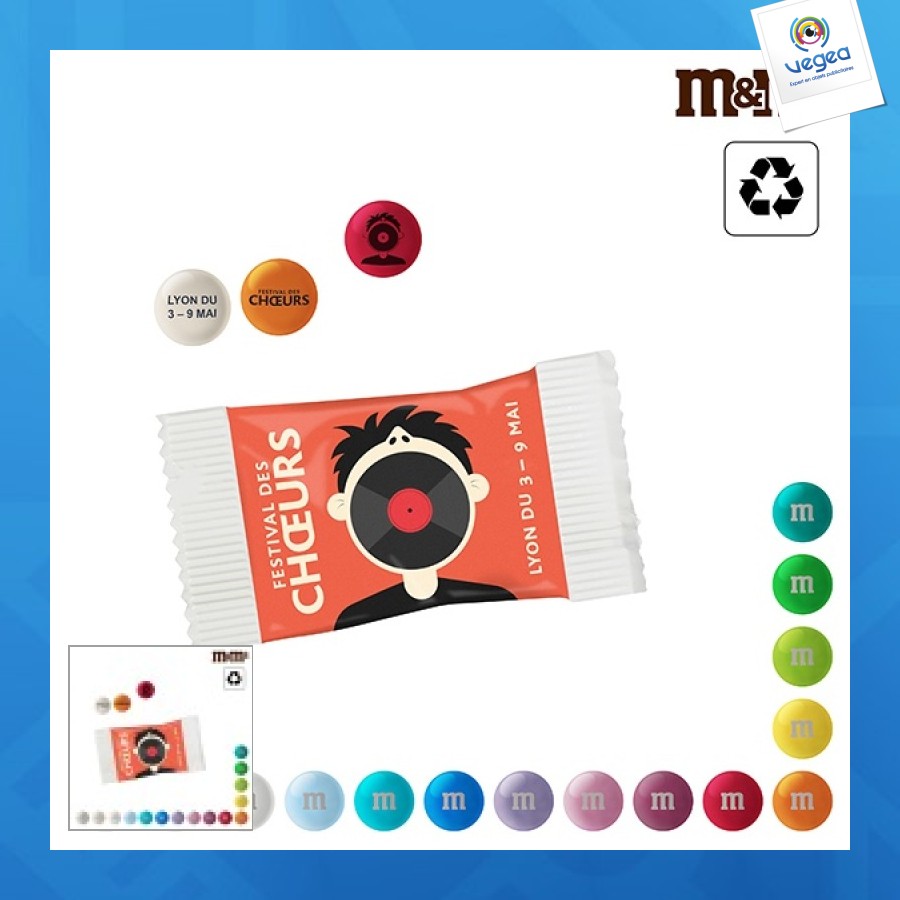 M&m's® personnalisés en sachet papierde, 7g