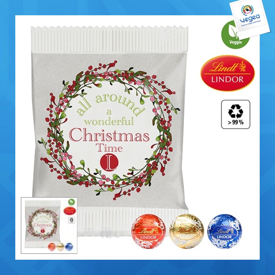 3 lindor de lindt en sachet de papier