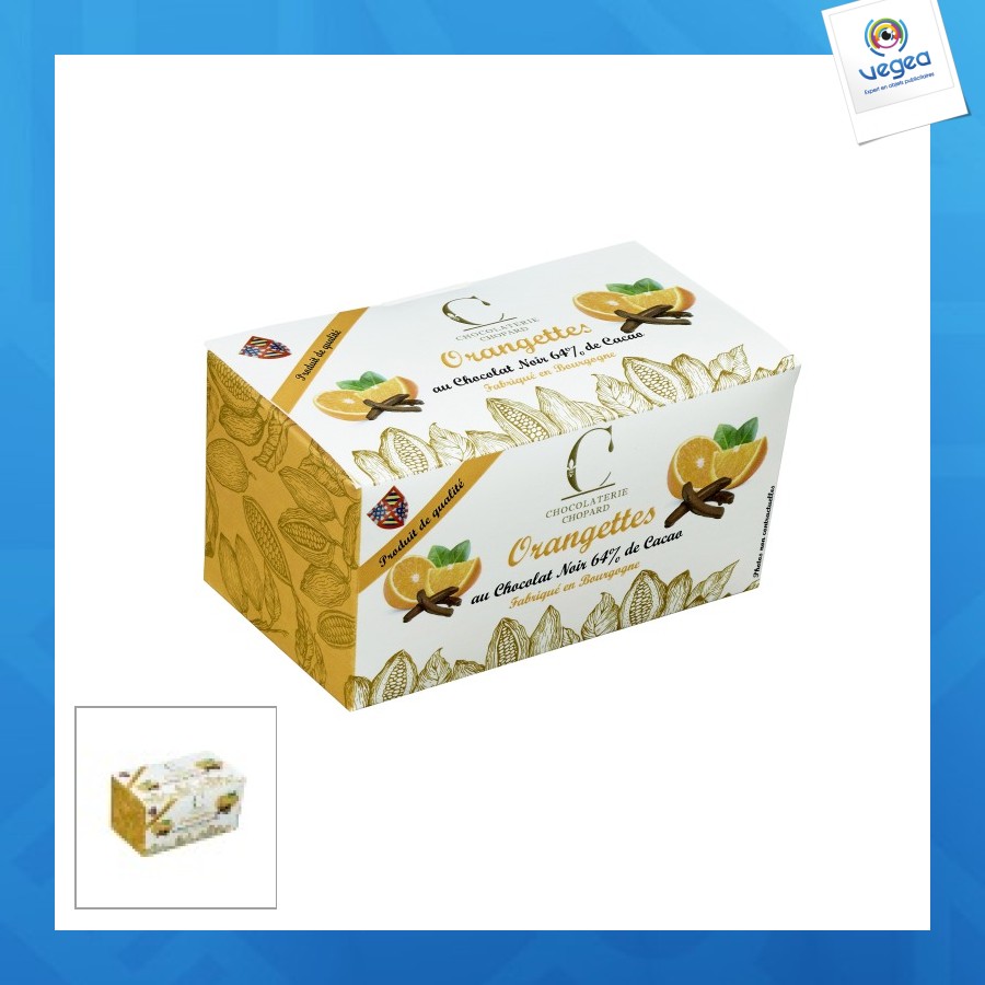 Ballotin d'orangettes au chocolat noir 200g