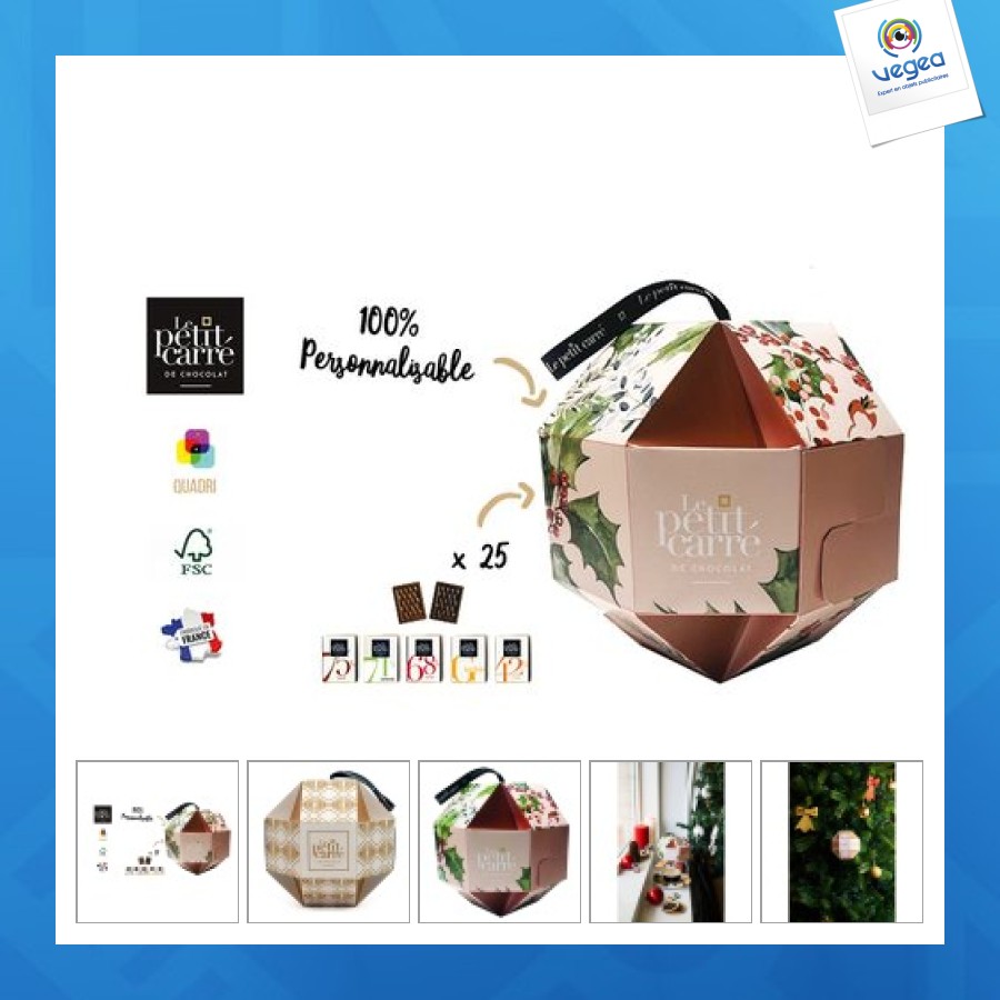 Boule de noël avec logo 17cm
