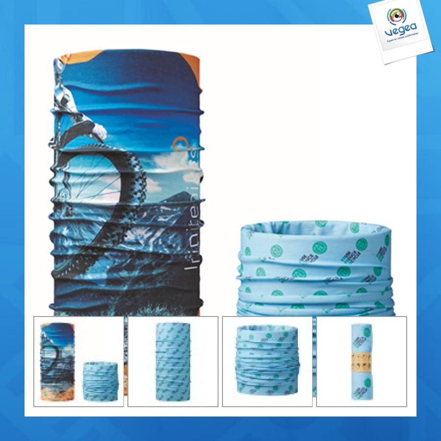 Foulard multifonctions quadri en rpet