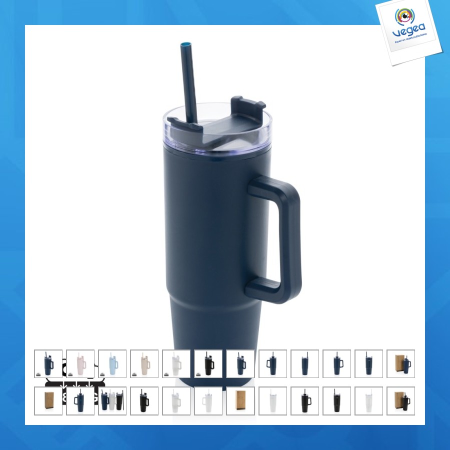 Mug 900ml avec poignée en plastique recyclé rcs