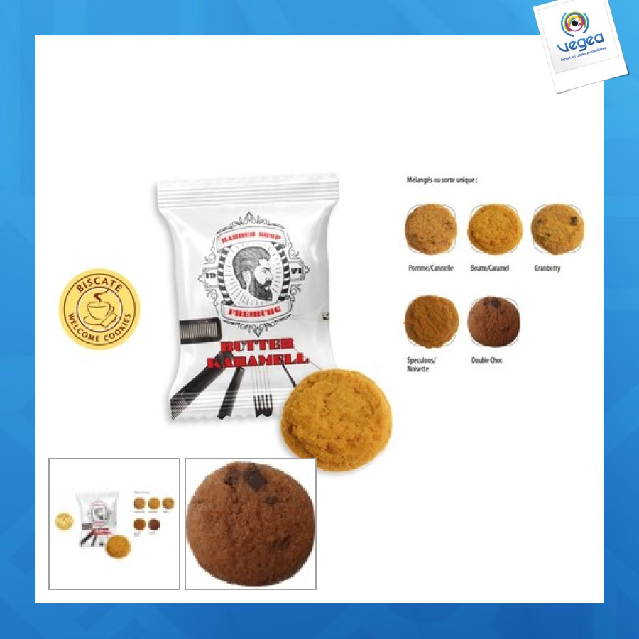 Coffee cookies double choc en flowpack